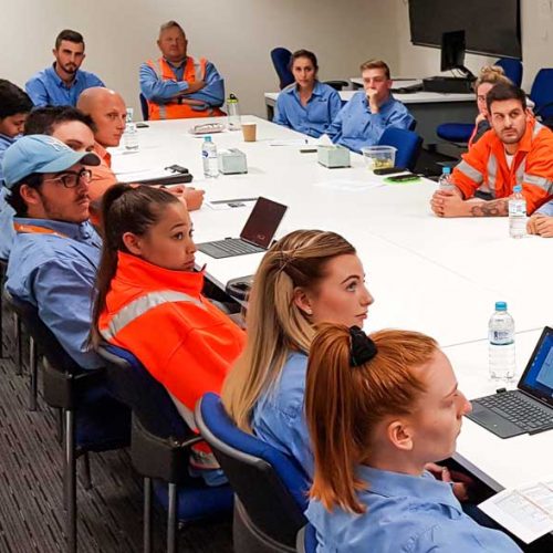 MCR rail safety coach mentoring on site